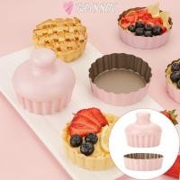ราคา ROUSSIK Mini Round Tart Pan แม่พิมพ์ 4 นิ้วที่ถอดออกได้ด้านล่าง Chrysanthemum Egg Tart พายถาด ชีสเค้กเคลือบไม่ติดออกแบบลูกฟูก Nonstick Bakeware บ้านเบเกอรี่ (44474744037)