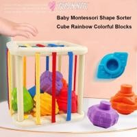 ราคา RUZSIK Rainbow บล็อกสีสันสดใส พลาสติก Early Education Baby Montessori Shape Sorter Cube 5 รูปแบบ Sorting เกมทารกความรู้ความเข้าใจ Grip TrainingToy การเรียนรู้ของเล่นเพื่อการศึกษา (58051141497)
