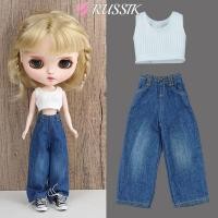 ราคา ROUSSIK กางเกงยีนส์กางเกง อุปกรณ์ DIY ชุดลําลองน่ารักเสื้อยืดเสื้อกั๊ก ของเล่นเด็กแฟชั่นตุ๊กตาทํามือเสื้อผ้ากางเกงสําหรับ licca ob24 26 27 ตุ๊กตา (51751354046)