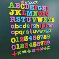 ราคา RUSSIK หมายเลขตัวอักษรแม่เหล็ก ตัวอักษร ABC แม่เหล็กติดตู้เย็น การศึกษา Uppercase Lowercase หมายเลข 123 แม่เหล็กตัวอักษรเด็ก (51351431202)