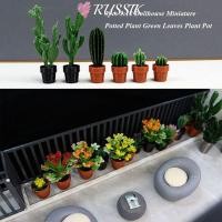ราคา RUSSIK 3 ชิ้นสีเขียวใบกระถางต้นไม้ มินิ 1 12 ตุ๊กตาจิ๋วกระถางต้นไม้ Multistyles Play House Decor ตุ๊กตาเครื่องใช้ในบ้าน (44900638843)