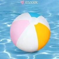 ราคา RUSSIK ลูกบอลชายหาดเป่าลม PVC 30 ซม Rainbow Beach Ball สระว่ายน้ําของเล่น Colourful หกสี Big Inflatable Pool Ball เด็ก (43325395714)