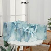 ราคา ถุงกระดาษ FULLHSE ลายหินอ่อนสีฟ้าสีม่วงหินอ่อนพิมพ์ถุงของขวัญ Creative ความจุขนาดใหญ่ Thicken กระเป๋าถือบรรจุภัณฑ์คุณภาพสูง (57950879586)