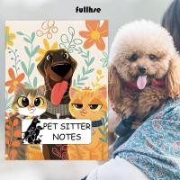 ราคา FULLHSE แผ่นจดบันทึกสัตว์เลี้ยง ชื่ออายุสัตว์เลี้ยง Sitter Notes สีกระดาษ 11 2 นิ้วบันทึกข้อมูลโน้ตบุ๊คเจ้าของสัตว์เลี้ยงของขวัญ (52951857615)