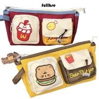 ราคา กระเป๋าใส่ปากกา FULLHSE ดินสอผ้าความจุขนาดใหญ่ แฮมเบอร์เกอร์ย้อนยุคและกล่องปากกาแบบพกพา French Fries Back To School (52800879512)