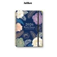 ราคา หนังสือกําหนดการของ FULLHSE 2026 Flower Coil Notebook Agenda Book Portable A5 Planner Reminder To Do List Planner Notebook Students (50351930281)