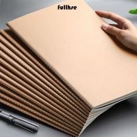 ราคา สมุดไดอารี่ FULLHSE A4 B5 Grid Lined Blank Notebook Vintage Kraft Cover Planner Notebook School (48601971942)