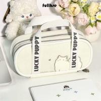 ราคา ดินสอ FULLHSE กระเป๋าใส่ปากกาความจุขนาดใหญ่แบบมือถือ กล่องดินสอหลายชั้นปักแมว Back To School (47301868817)