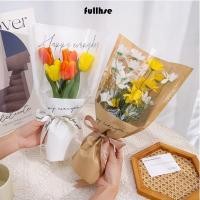 ราคา FULLHSE 20 30PCS Rose Packing Sleeve Bag Single Rose Plastic Bouquet Packing Bag Wrapping Sleeve Transparent Flower Packaging Bag วันวาเลนไทน์ (46850969291)