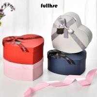 ราคา กล่องของขวัญ FULLHSE พร้อมฝาปิด กล่องกระดาษบรรจุภัณฑ์ริบบิ้นผ้าไหม Bowknot ภาชนะเก็บของขวัญสีแดงรูปหัวใจงานแต่งงาน (42976646515)