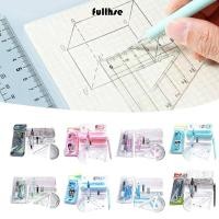 ราคา เต็ม 7ชิ้น เซ็ตไม้บรรทัดชุด นักเรียนวาดภาพวาดไม้โปรแทรกเตอร์วงเวียนชุด เครื่องมือวาดภาพมัลติฟังก์ชั่ยางดินสออัตโนมัติ (42226633665)