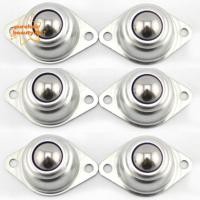 ราคา PUREHAIRBEAUTY 6 ชิ้น Universal Ball ลูกล้อ 14 มม 0 55 นิ้ว 360o หมุน Rolling Ball Transfers ยืดหยุ่นพวงมาลัยความจุ 40lbs เกียร์เฟอร์นิเจอร์ (57401515054)