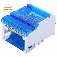 ราคา PUREHAIRBEAUTY กล่องกระจายเทอร์มินัล 4 ชั้น 4 ใน 24 Out Din Rail Terminal Block กล่องกระจาย สีฟ้า 125A 500V 407 Terminal Block Junction Box ระบบเดินสายไฟ (53100628154)