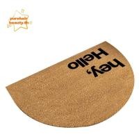 ราคา เพียวแฮร์บิวตี้ พรมปูพื้น พรมเช็ดเท้ารูปครึ่งวงกลมทําความสะอาดง่าย กันลื่นสร้างสรรค์ล้างทําความสะอาดได้เลียนแบบมะพร้าวปาล์มพรมห้องน้ําประตูทางเข้า (53000613532)