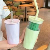 ราคา PUREHAIRBEAUTY แก้วเก็บความเย็น 650ML ถ้วยฟางความจุขนาดใหญ่ แฟชั่น 2in1 ถ้วยเก็บความร้อนสแตนเลส 2 ชั้น Drinkware (51401636911)