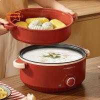 ราคา เพียวแฮร์บิวตี้ หม้อไฟฟ้าขนาดเล็กอเนกประสงค์ 1000ว หม้อนึ่งไฟฟ้า สีแดงครัวทําอาหารเครื่องมือพร้อมฝาปิด ไม่ใช่ ติด สุกี้หม้อไฟในครัวเรื (41272590778)