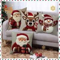ราคา ปลอกหมอนลายคริสต์มาส การ์ตูน Santa Snowman Elk ขนาด 45x45 ซม โซฟาเบาะรองนั่ง ของตกแต่งห้องนอนคุณภาพสูงแบบพุลช (41224775462)