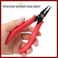 ราคา PTKFPT09 คีมจมูกสไตล์อเมริกัน ยางสีแดง Jewellery ลูกปัดการตั้งค่าคีม ทนทานเหล็กคาร์บอนสูง DIY เครื่องมือทําด้วยมือเครื่องประดับคีมจีบสร้อยข้อมือ (53051578501)