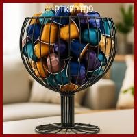 ราคา PTKFPT09 ที่วางกาแฟ แก้วไวน์แดงเหล็กรูปกาแฟแคปซูลผู้ถือ แฟชั่นความจุขนาดใหญ่ตกแต่งบ้านตะกร้าเก็บขนมเสิร์ฟ (49501210035)