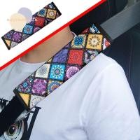 ราคา ตะไคร่น้ํา ที่หุ้มเข็มขัดนิรภัยรถยนต์ ตัวป้องกันไหล่ปรับเข็มขัดนิรภัยรถยนต์ไหล่ เบาะ หนังพีวีซีที่ทนทานสไตล์โบฮีเมียนอุปกรณ์ตกแต่งภายในรถยนต์ (56701249298)