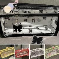 ราคา ตะไคร่น้ํา กระเป๋าใส่ปากกา ดินสอความจุขนาดใหญ่โปร่งใส การ์ตูนน่ารักแมวโบว์กระเป๋าเครื่องเขียนของขวัญ (46800612456)