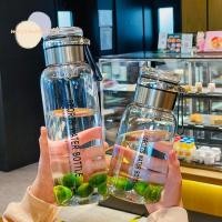 ราคา Mossmema ขวดน้ําแก้ว Leakproof ถ้วยแก้วใส Drinkware พร้อมที่จับพร้อมฝาปิด 750ml 1000ml ความจุขนาดใหญ่ถ้วยน้ําผลไม้นม แบบพกพา ขนาดใหญ่ จุของได้เยอะ คุณภาพสูง สําหรับกลางแจ้ง Home Office (27003532612)