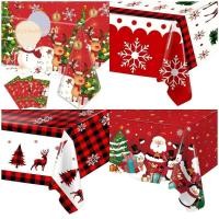 ราคา ตะไคร่น้ํา ผ้าคลุมโต๊ะ พลาสติกขนาดใหญ่ผ้าปูโต๊ะคริสต์มาส ตกแต่งคริสต์มาสย้อนยุคซานตาคลอสกวางทิ้งพรรคผ้าปูโต๊ะ (52601539370)