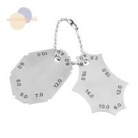 ราคา MOSSMA ไม้บรรทัดตรวจสอบการเชื่อม คอท 4 0 12 0มม สแตนเลส Fillet Weld Gauge 4 0 18 0มม ขา ทูพีช ที เกจวัดข้อต่อ (51701587241)