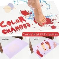 ราคา ตะไคร่น้ํา พรมเช็ดเท้าฮาโลวีน ตลกไม่ลื่นเปลี่ยนสีเสื่ออาบน้ํา พรมปูพื้นเปิดสีแดงกับน้ําเล่นตลกอาบน้ําเลือดพรมห้องน้ํา (51251743127)