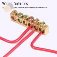 ราคา MOSSMA เทอร์มินัลบาร์ทองแดง ขั้วต่อสายไฟหลายสเปคทองแดง ขั้วต่อไฟฟ้าพร้อมสกรูรู Zero Ground Terminal ไฟฟ้า (50851674902)