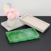 ราคา ตะไคร่น้ํา ถาดเก็บอุปกรณ์อาบน้ํา ถาดเคาน์เตอร์ห้องน้ําลายหินอ่อนสี่เหลี่ยม ถาดเก็บของอ่างล้างจานโรงแรมเรซินเกรดสูง (50250421121)