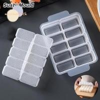 ราคา MOSSMA 1 ชิ้นข้าวผักม้วนเครื่องมือ 5 10 กริดไม่ติดซูชิ Mould โปร่งใส DIY กล่องเก็บของในครัวเรือนบนโต๊ะอาหารในครัว (48550595424)