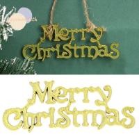 ราคา MOSSMEMA 10 ชิ้นจี้ต้นคริสต์มาส Merry Christmas พลาสติก Merry Christmas จี้ สวัสดีปีใหม่ DIY ตัวอักษรภาษาอังกฤษป้ายประตูแขวนเครื่องประดับ (48301975240)