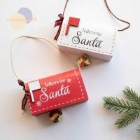 ราคา MOSSMEMA เครื่องประดับกล่องจดหมายคริสต์มาส สีแดงสีขาวไม้Xmasโพสต์กล่อง DIYตกแต่งSantaกล่องจดหมายของขวัญพรรค (47800555668)