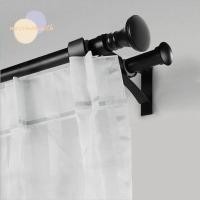ราคา MOSSMEMA ขายึดราวม่าน ที่วางราวม่านโลหะผสมอลูมิเนียมสีดําสําหรับผนัง Heavy Duty 7 29 นิ้วไม้แขวนเสื้อแขวนเสาผ้าม่านทนทานสําหรับ 1 นิ้ว Rod (45650587172)