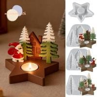 ราคา MOSSMEMA แม่พิมพ์ซิลิโคน เชิงเทียนปูนปลาสเตอร์ DIY เครื่องประดับคริสต์มาส Makimg เชิงเทียนแม่พิมพ์ ต้นคริสต์มาส Angel Elk Star Shape เชิงเทียนเครื่องประดับคริสต์มาสแม่พิมพ์ (44851559283)