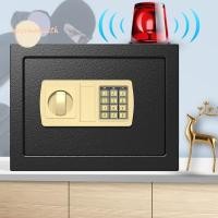 ราคา ตะไคร่น้ํา กล่องฝากนิรภัย ล็อครวมกันขนาดเล็กทนไฟตู้เซฟ ทนทานป้องกันการโจรกรรมโลหะสีดําทองระบบดิจิตอลปลอดภัยโฮมออฟฟิศโรงแรมใช (44601271417)