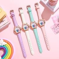 ราคา Rose Gold Diamond Belt Watch Stitch Student Watch นาฬิกาควอทซ์ของผู้หญิง Simple High Appearance (42167257404)