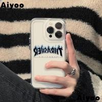 ราคา เคสมือถือ แบบยางนิ่ม ลายเปลวไฟ ภาษาอังกฤษ สีฟ้า กันกระแทก สําหรับ iPhone 14 13 Pro Max 12 11 7 8 Plus (20275070849)