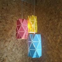 ราคา พร้อมส่งจากไทย โคมไฟแขวน ต่างระดับ 3607 3 ฟรีหลอดไฟ LED แสงเหลือง 3หลอด ครบชุด (4955993907)