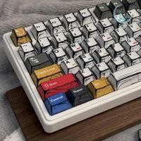 ราคา AT PBTic Style Keycaps Cherry Profileplete Set 136 Keys Keycaps เหมาะสําหรับการเล่นเกมคีย์บอร์ดแบบกลไก Cherry MX Switches TH (57351139950)