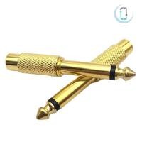 ราคา AT 1 PC ชุบทอง 6 35 มม 1 4 ชาย Mono ปลั๊ก RCA หญิง 6 5 มม แจ็คเสียงสเตอริโออะแดปเตอร์ปลั๊ก Converter TH (54051022684)