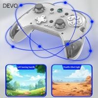 ราคา DEVO คอนโทรลเลอร์บลูทูธไร้สาย Z04 บลูทูธ 5 3 BT ตัวควบคุมเกม แท่นชาร์จ Anti Slip Turbo Function Gamepad จอยสติ๊กสําหรับสวิทช์ PC Steam iOS Android (57900725194)