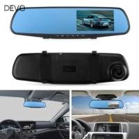 ราคา กล้อง DEVO Dash Dual Lens HD Recording Car DVR มุมกว้าง 1080P Night Vision Vehicle Recorder บันทึกการขับขี่ (56600250247)