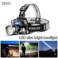 ราคา DEVO ไฟฉายติดศีรษะ LED Zoomable ส่องสว่าง ทนน้ำ กำลังสูง (57451276336)