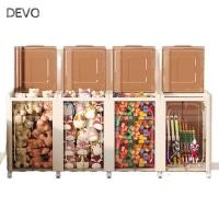 ราคา โง่ กล่องเก็บของเล่นเด็ก หนังสือเสื้อผ้าผ้าห่มตะกร้าซักผ้าถังเก็บแบบพับได้ พลาสติกมีล้อพับออแกไนเซอร์ (55800825251)