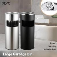 ราคา ดิโว ถังขยะขนาดใหญ่ ถังขยะสแตนเลสทรงกลม ถังขยะตั้งพื้นที่ทนทานทรงกระบอกสูงกลางแจ้งสําหรับสวนสาธารณะ (55200929654)