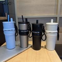 ราคา DEVO ถ้วยสูญญากาศฟาง Leakproof 316 สแตนเลสขวดน้ําความร้อน Portbale พร้อมเชือกยก 710ML Cold Hot ฉนวนถ้วยรถ (42776132623)