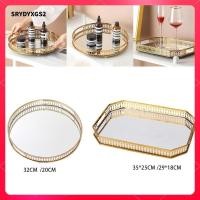 ราคา Srydyxgs2 ถาดน้ําหอมแต่งหน้า Organizer Hollow Handle ถาดกระจก Vanity ถาดเสิร์ฟสําหรับเคาน์เตอร์ห้องน้ําอาหารเช้าห้องน้ํา Dresser (54550370760)