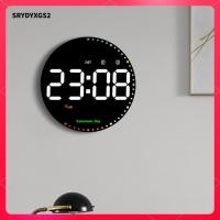 ราคา Srydyxgs2 LED Digital Wall Clock นาฬิกาอิเล็กทรอนิกส์จอแสดงผลความสว่างอัตโนมัติ Snooze Date (53951707375)